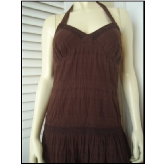 Tommy Hilfiger Maxi Halter Dress 8 Cotton Lined - Picture 6 of 7